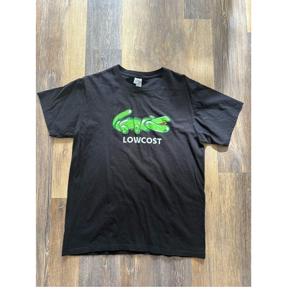 Lowcost Green Graphic Tee - Black